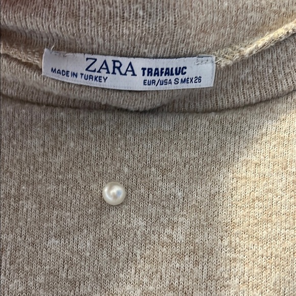 Beige Pearl Embellished Sweater - Picture 5 of 5